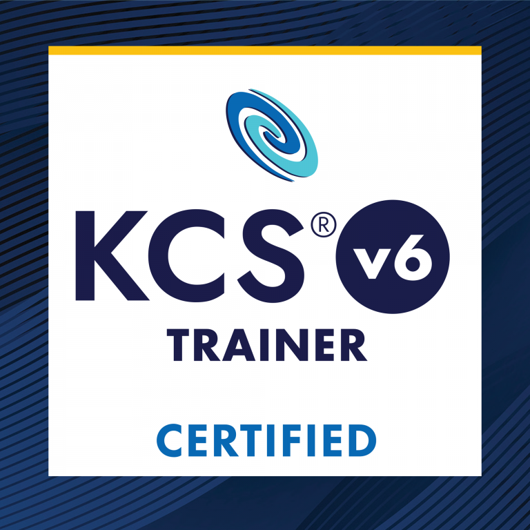 KCS v6 Certified External Trainer badge