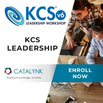 KCS v6 Leadership Overview Workshop advert Enroll Now